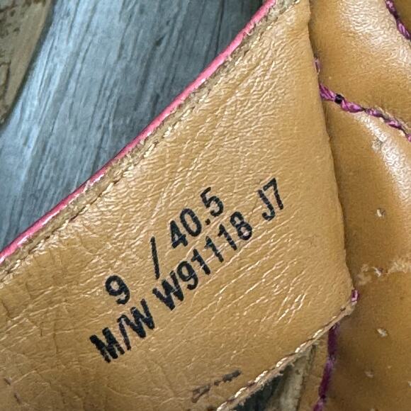 Born Cork Cut Out Wedge Sandel Heels Patent Leather Size 9 - Picture 7 of 7